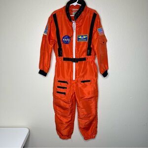 Get Real Gear Dress Up For Kids NASA Orange Jumpsuit Halloween Costume Size 6-8